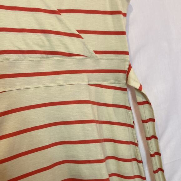 Toad & Co Yellow & Orange V-Neck Faux Wrap Cue Wrap Sleeveless Dress Size L - Picture 12 of 12